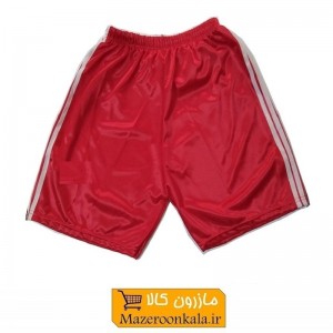 شورت و شلوارک ورزشی مردانه و پسرانه 3 خط طرح آدیداس رنگ قرمز فروش تک و تعداد VLV-006D