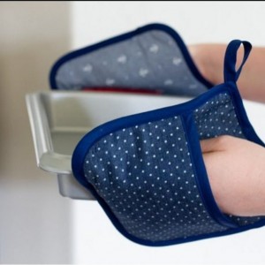 دستگیره پارچه ای آشپزخانه جفتی مربعی طرح دار SOO-095