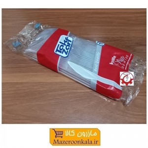 کارد یکبار مصرف کریستال غذا خوری Tak Zarf تک ظرف نایس Nice شفاف 25 عددی HZY-019