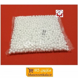 مروارید پلاستیکی سایز 8 رنگ سفید فروش وزنی و کیلویی HPL-008