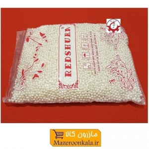 مروارید پلاستیکی سایز 4 رنگ شیری فروش وزنی و کیلویی HPL-504