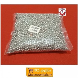 مروارید پلاستیکی سایز 6 رنگ نقره ای فروش وزنی و کیلویی HPL-706