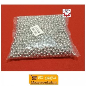 مروارید پلاستیکی سایز 8 رنگ نقره ای فروش وزنی و کیلویی HPL-708