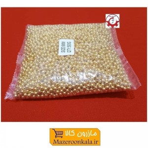 مروارید پلاستیکی سایز 6 رنگ طلایی فروش وزنی و کیلویی HPL-806
