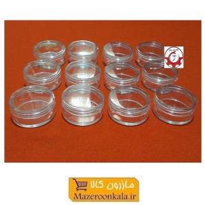 ظرف و قوطی کریستال کرم و ژل گرد 30 گرم درب شفاف فروش تک و تعداد PZJ-027