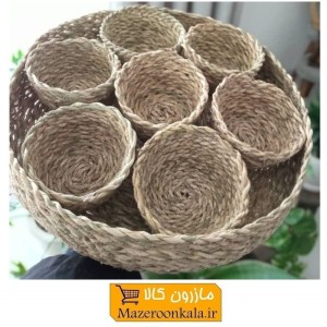 ست اردو خوری سینی و 7 کاسه حصیری معروف به هفت سین نوروزی HWK-035