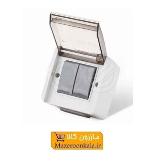 کلید برق دو پل بارانی مدل PE74 پارت الکتریک EKD-003