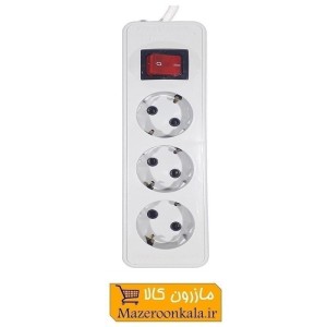 رابط 3 خانه برق ارت دار 2 متری پارت الکتریک مدل PE730  شهاب ESS-004