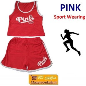 ست نیم تنه و شلوارک ورزشی زنانه Pink پینک VLV-005