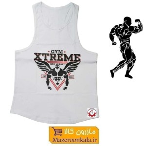 رکابی بدنسازی مردانه Gym Xtreme اکستریم جیم رنگ سفید VLV-002B