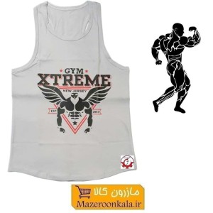 رکابی بدنسازی مردانه Gym Xtreme اکستریم جیم رنگ طوسی VLV-002D