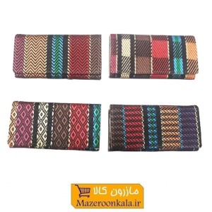 کیف پول زنانه جاجیمی دکمه مخفی HKF-011