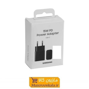 آداپتور یا کله شارژر دیواری 15 وات Samsung سامسونگ  دوشاخه استاندارد ایران درگاه خروجی USB-C فست شارژ SOO-158