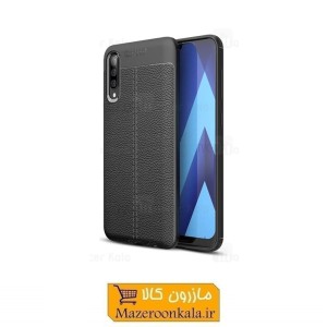قاب  گوشی یا گارد موبایل محافظ ژله ای طرح چرم مناسب برای گوشی Samsung Galaxy A50 سامسونگ گلکسی آ50 مشکی SOO-166