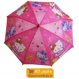 چتر دخترانه کارتونی کیتی Kitty فنر مشکی HCH-024