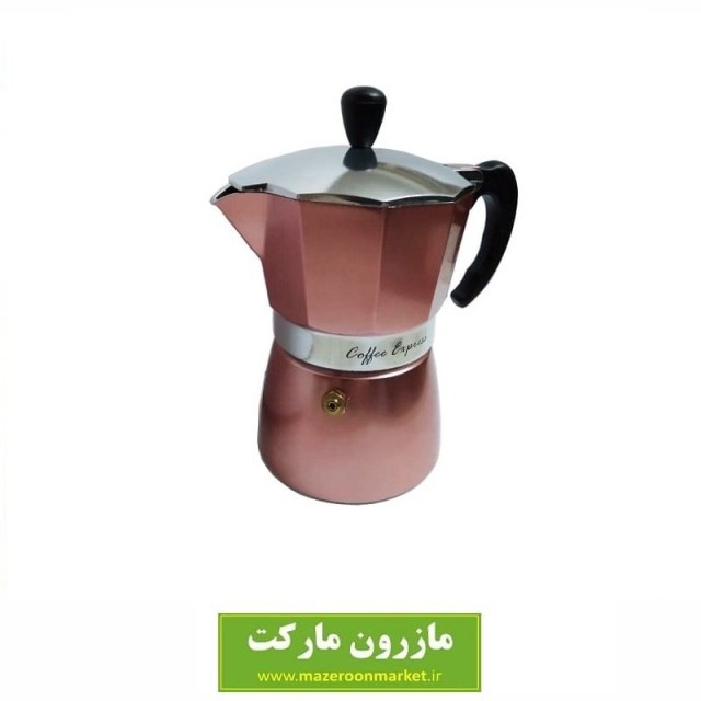 موکاپات قهوه ساز کمر نقره ای ۳ کاپ صورتی HGJ-007