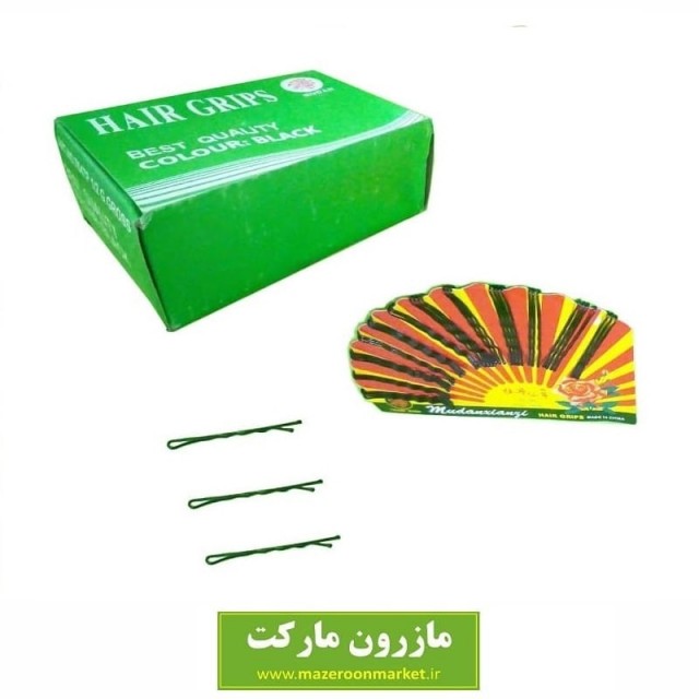 سنجاق مو ساده مشکی سایز بزرگ طول ۵.۵ سانت و کارت ۴۸ عددی HSM-001