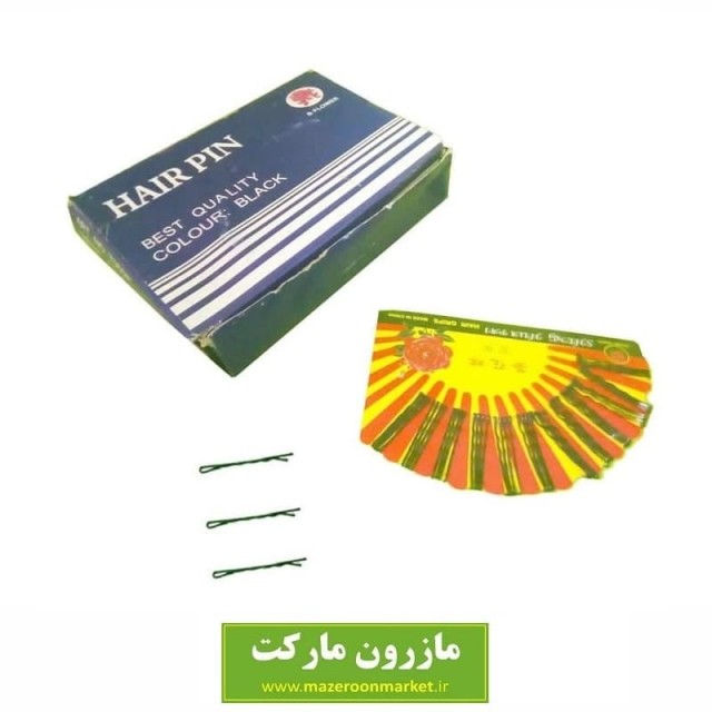 سنجاق مو ساده مشکی سایز کوچک طول ۴.۳ سانت و کارت ۴۸ عددی HSM-002