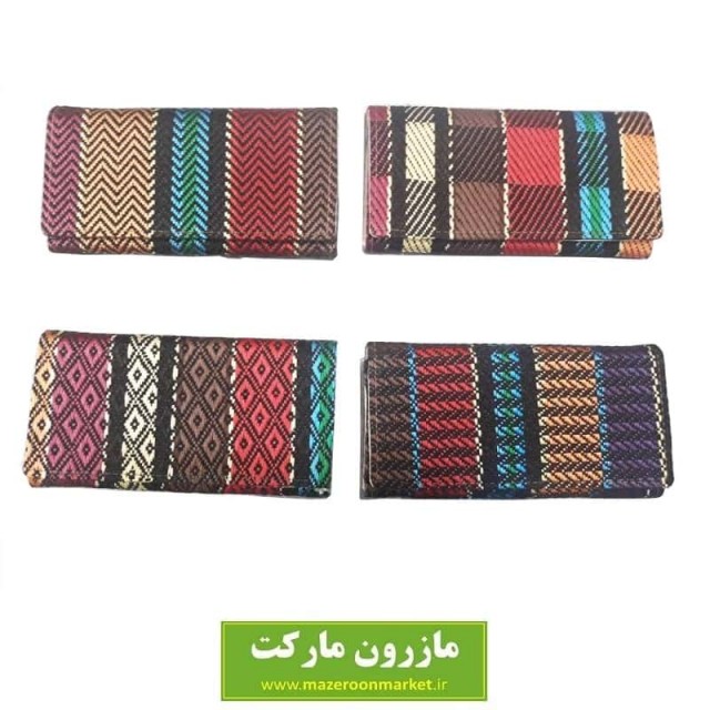 کیف پول زنانه جاجیمی دکمه مخفی
