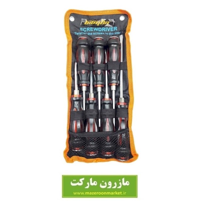 ست پیچ گوشتی ضربه خور ۷ عددی بی اس ام ان اس با کاور برزنتی