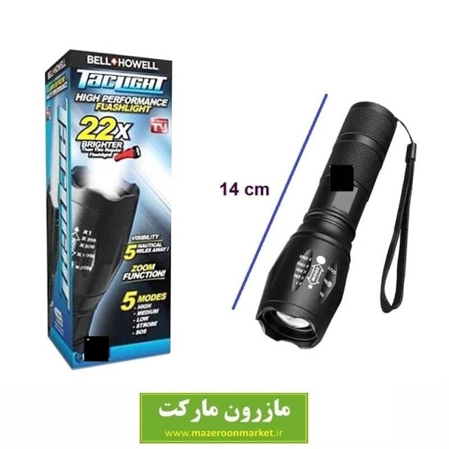 چراغ قوه پلیس مسافرتی Tac Light 22X تک لایت مشکی ECG-009