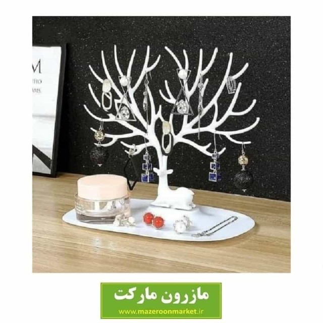 استند و آویز زیورآلات و بدلیجات شاخ گوزن اصلی جعبه دار