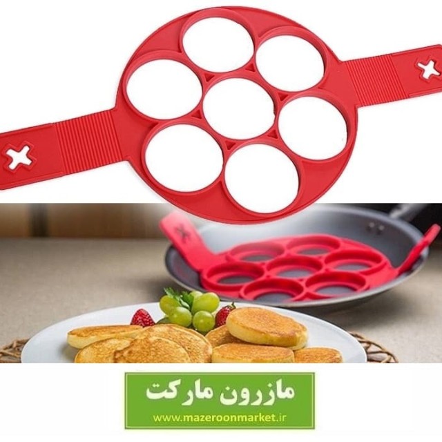 قالب پنکیک Pancake سیلیکونی و مواد غذایی Flippin جعبه دار