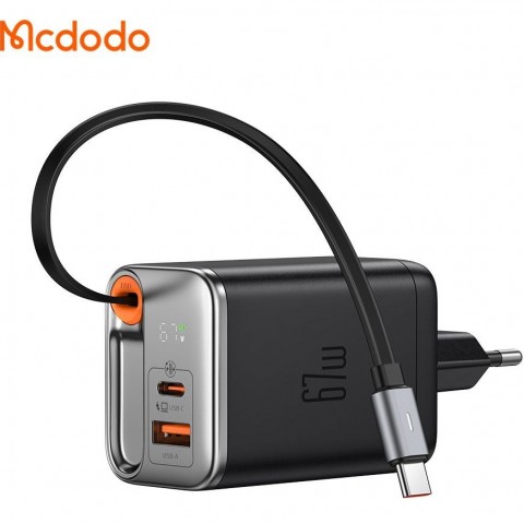 شارژر آداپتور دیواری 3پورت 67وات مک دودو مدل  CH-4100