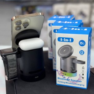 استند شارژ وایرلس 3 کاره اسپیکر دار