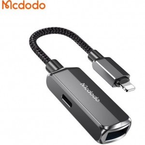 کابل لایتنینگ به USB-A 3.0 + لایتنینگ مکدودو طول 13 سانتی متر مدل CA-2690