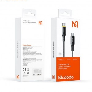 کابل شارژ قطع کن دار تایپ سی به تایپ سی 100 واتی مک دودو مدل MCDODO CA-3460 طول 1.2متر