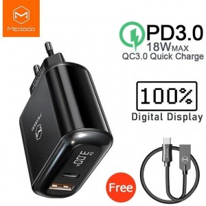 شارژر آداپتور دیواری فست شارژ 20 واتی مک دودو مدل MCDODO CH-7170
