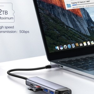 هاب شارژر تایپ سی 6 پورت مک دودو  HU-7740 6 in 1 USB-C HUB