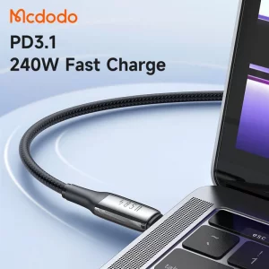 کابل شارژ و دیتا 240 وات 1.2 متری USB 4.0 دو سر Type-C مک دودو مدل Mcdodo CA-2990