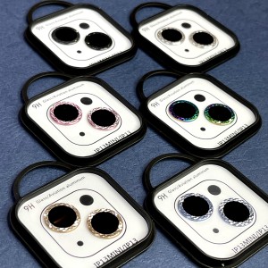 محافظ لنز دوربین رینگی الماسی مناسب برای آیفون