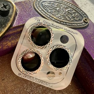 محافظ لنز دوربین رینگی الماسی مناسب برای آیفون