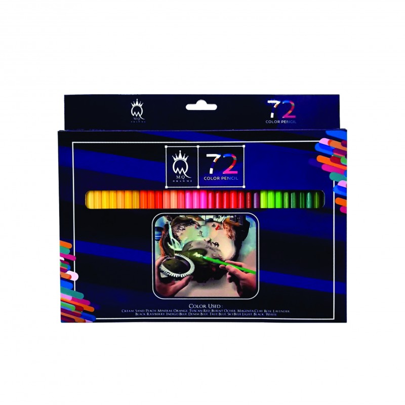 مداد رنگی 72 رنگ ام کیو  جعبه مقوایی