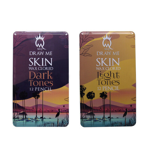 مداد رنگی ام کیو مدل Light & Dark SKIN مجموعه 24 عددی