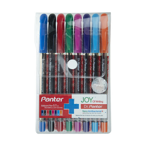 خودکار پنتر مدل نانو آنتی باکتریال بسته 8 عددی