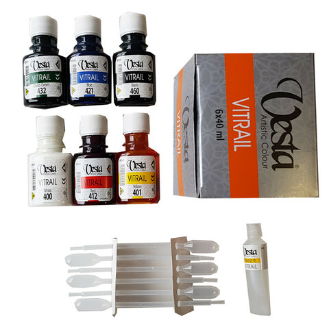 رنگ ویترای وستا حجم 40میلی لیتر بسته 6 عددی