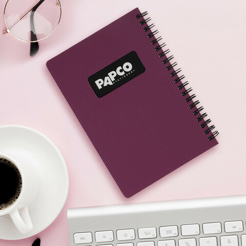 دفتر یادداشت یک خط متالیک پاپکو  100 برگ