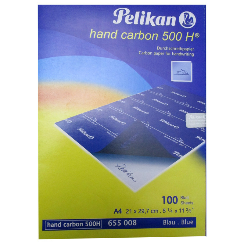 کاغذ کاربن آبی مدل پلیکان سایز A4 بسته 100 عددی