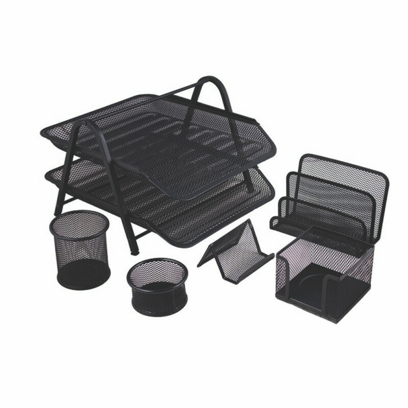 ست لوازم اداری رومیزی کرونا بسته 6 عددی