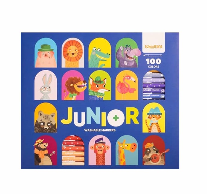 ماژیک نقاشی100رنگ جونیور اسکول فنز کد922206جدید