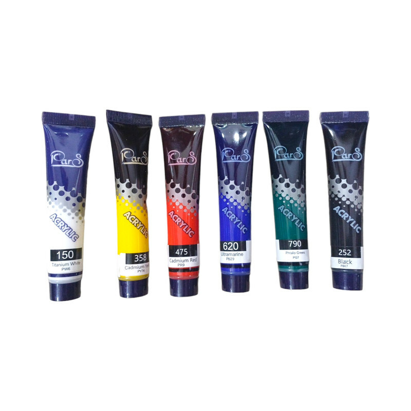 رنگ اکرلیک پارس مدل Artist بسته 6 عددی