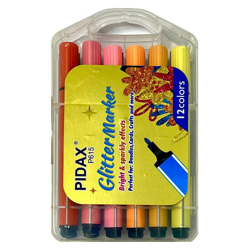 ماژیک چندمنظوره پیداکس مدل اکرولیک اکلیل‌دار کد P615 بسته ۱۲ عددی