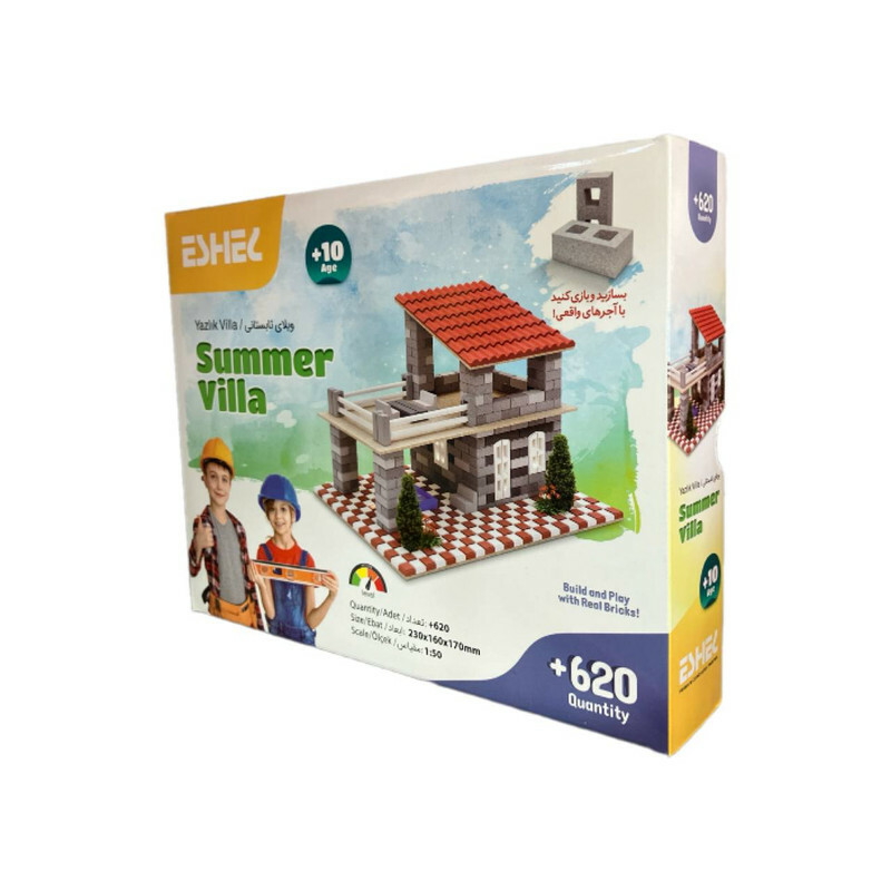 ساختنی اشل مدل آجر مینیاتوری طرح ویلای تابستانی