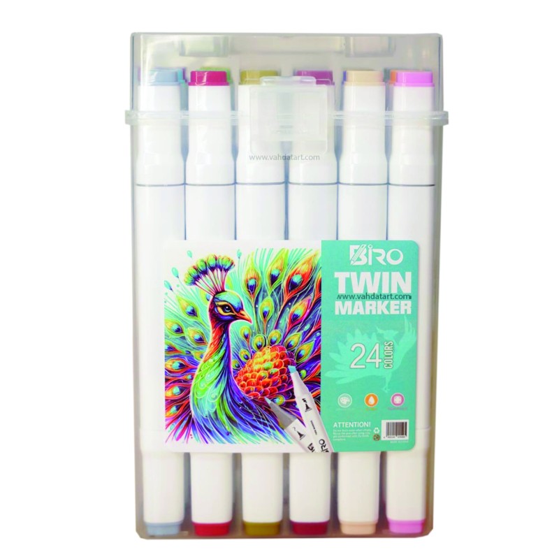 ماژیک راندو 36 رنگ 2 سر بیرو BIRO