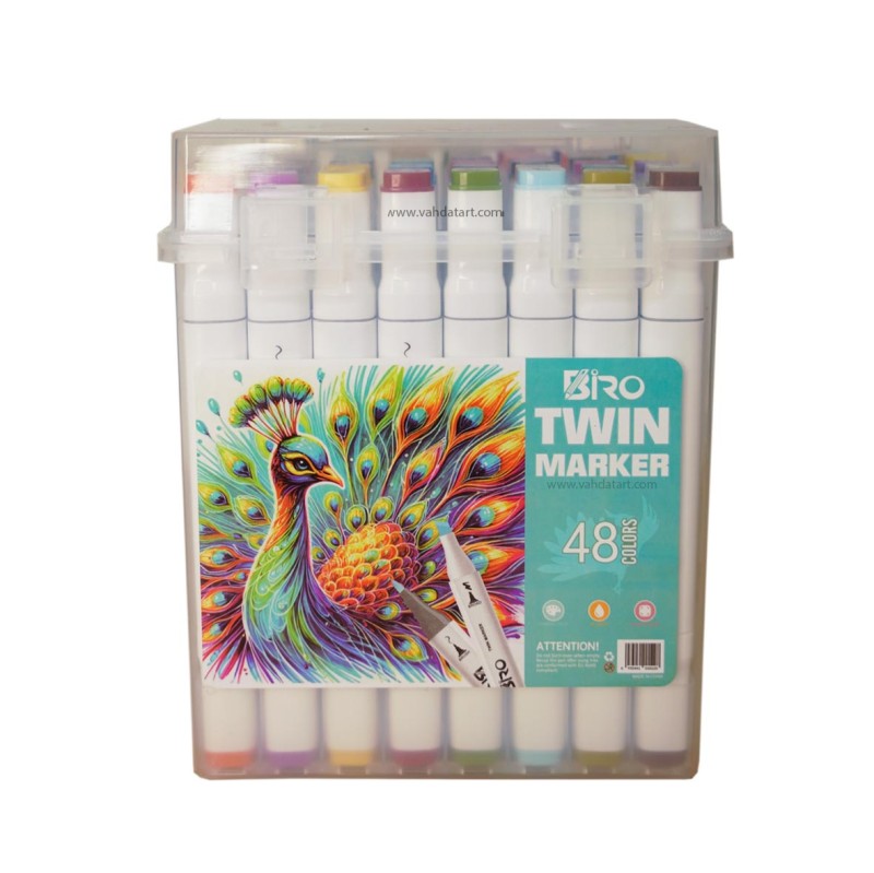 ماژیک راندو 48  رنگ 2 سر بیرو BIRO