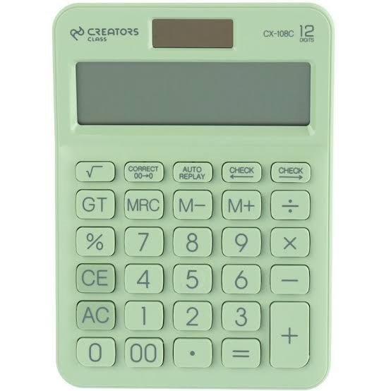 ماشین حساب سی کلاس مدل مت میت طرح مینی کد CX-108C رنگ سبز